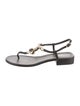 Chanel 2023 Interlocking CC Logo T-Strap Sandals