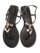 Chanel 2023 Interlocking CC Logo T-Strap Sandals