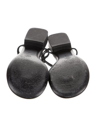 Chanel 2023 Interlocking CC Logo T-Strap Sandals