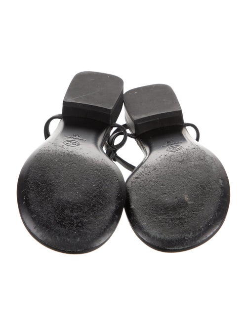 Chanel 2023 Interlocking CC Logo T-Strap Sandals