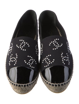 Chanel Interlocking CC Logo Neoprene Espadrilles