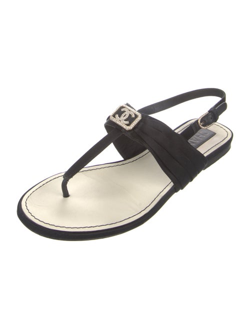 Chanel 2023 Interlocking CC Logo Slingback Sandals