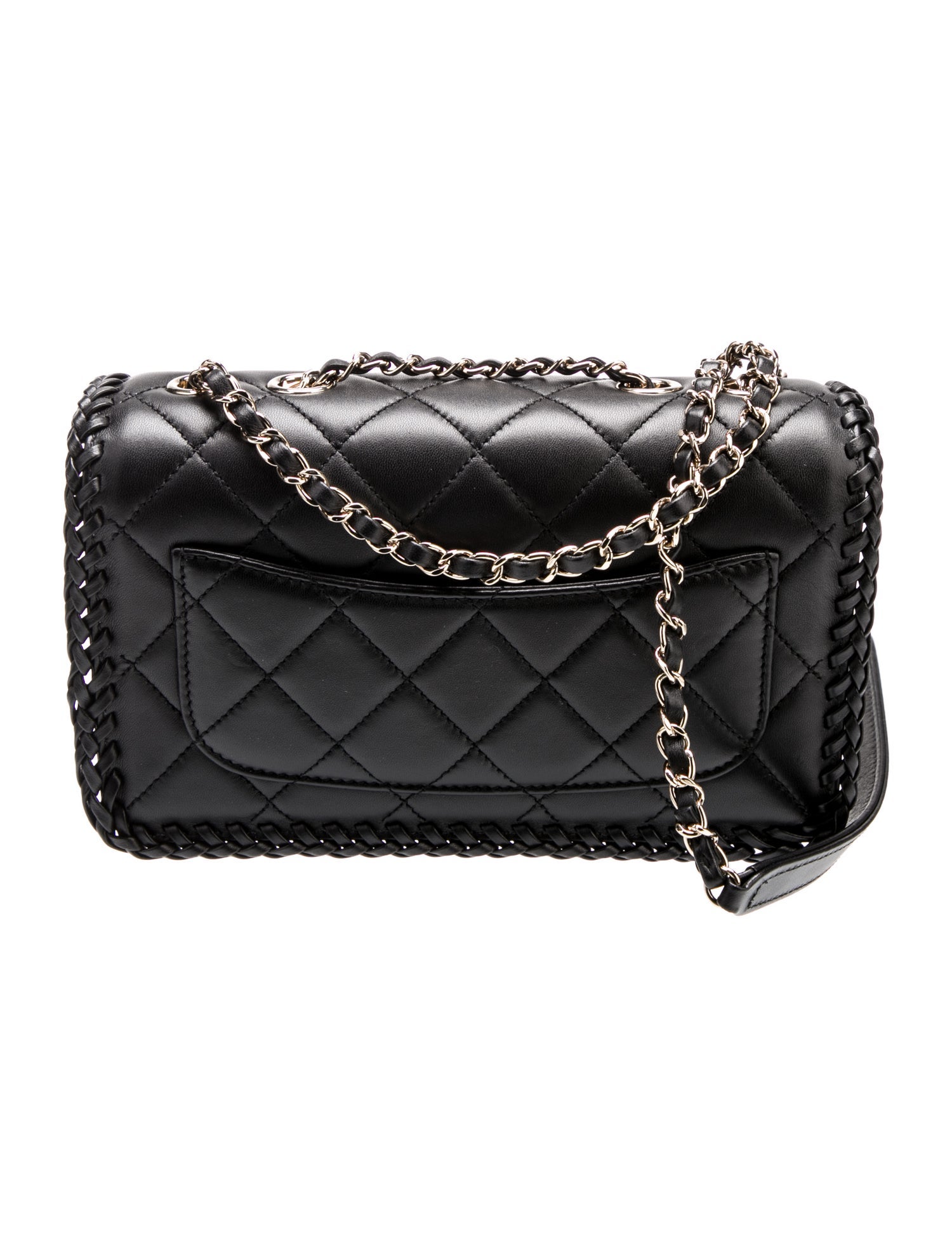CHANELノベルティー マトラッセブラック Chanel Medium Whipstitch Flap Bag - Black Shoulder Bags, Handbags