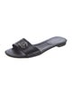 Chanel Interlocking CC Logo Calfskin Slides