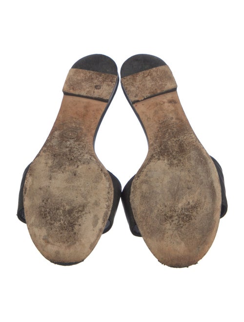 Chanel Interlocking CC Logo Calfskin Slides