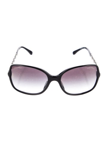 Chanel Sunglasses Interlocking CC Logo Oversize