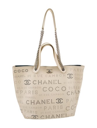 Chanel CC Eyelet Shopping Tote
