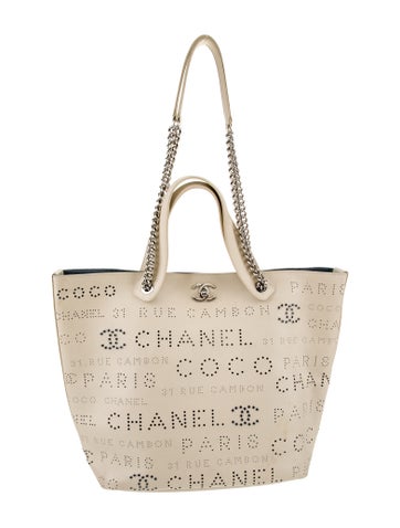 Chanel Totes CC Eyelet Shopping Tote