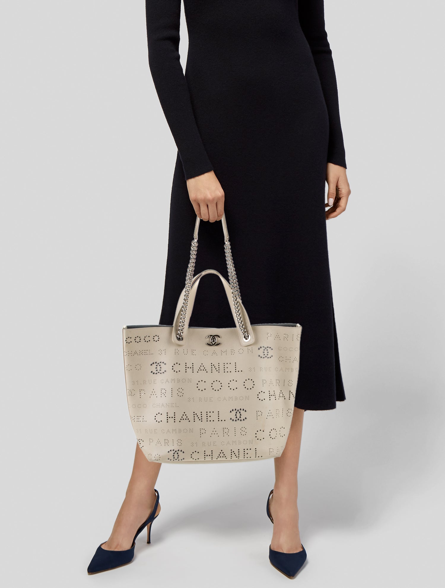 Chanel CC Eyelet Shopping Tote