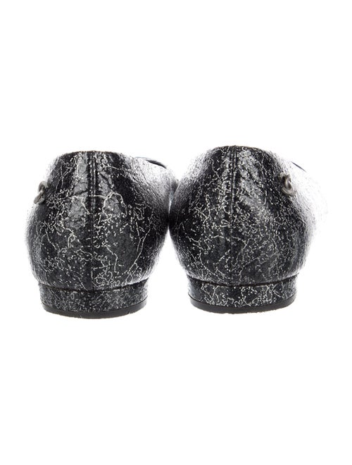 Chanel Interlocking CC Logo Leather Ballet Flats