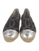 Chanel Interlocking CC Logo Tweed Espadrilles