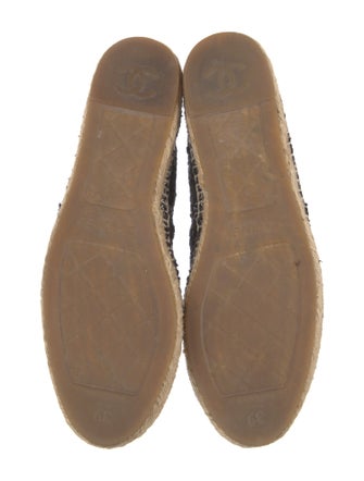 Chanel Interlocking CC Logo Tweed Espadrilles
