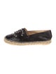 Chanel Interlocking CC Logo Leather Espadrilles
