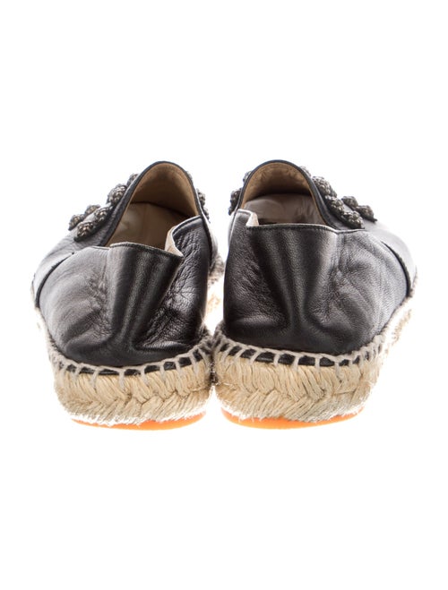Chanel Interlocking CC Logo Leather Espadrilles