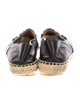 Chanel Interlocking CC Logo Leather Espadrilles