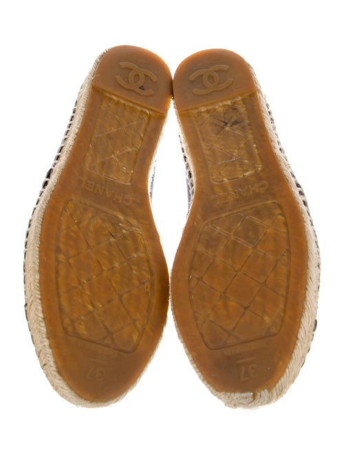 Chanel Interlocking CC Logo Leather Espadrilles