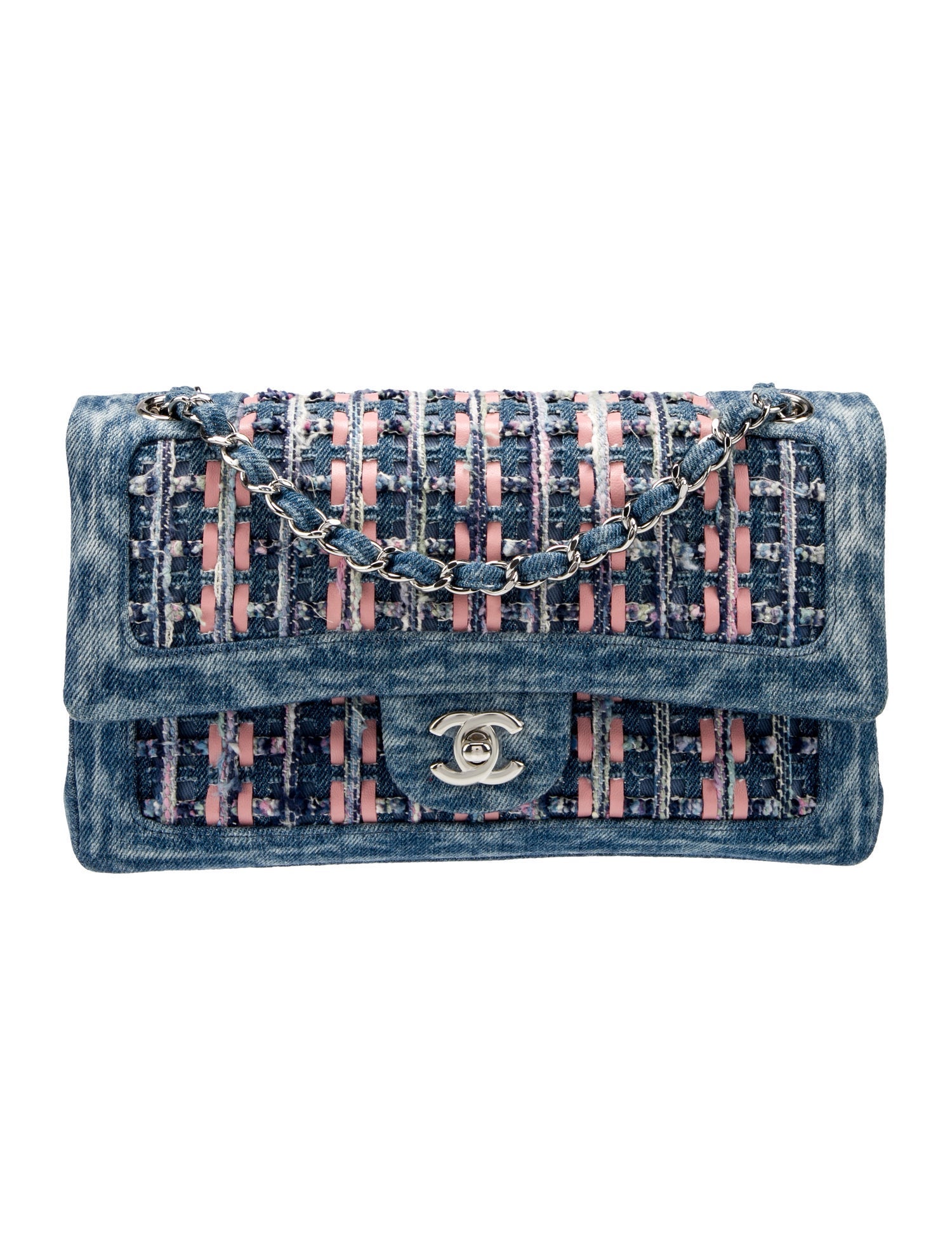 Chanel Denim Tweed Classic Medium Double Flap Bag