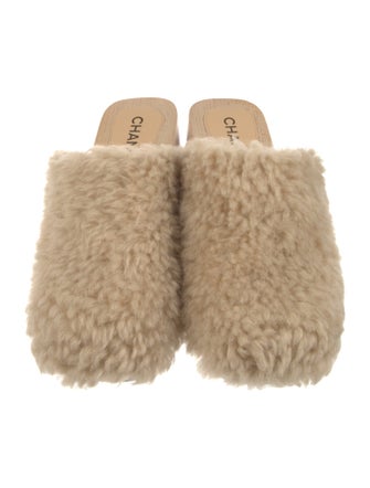 Chanel 2022 Shearling Mules