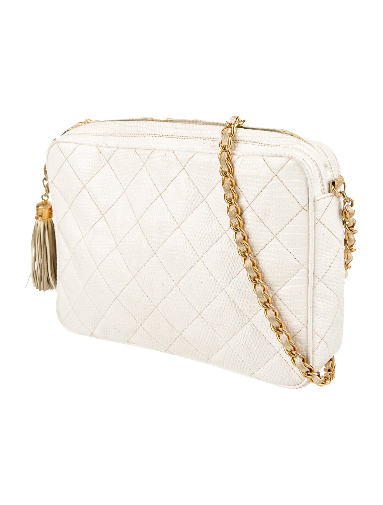 Chanel Quilted Lizard Camera Bag