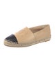 Chanel Interlocking CC Logo Leather Espadrilles
