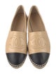 Chanel Interlocking CC Logo Leather Espadrilles