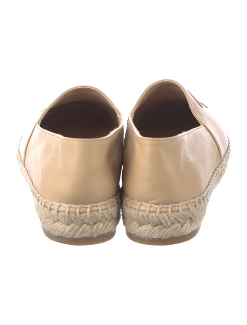 Chanel Interlocking CC Logo Leather Espadrilles