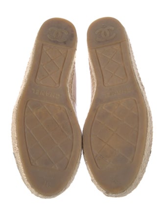 Chanel Interlocking CC Logo Leather Espadrilles