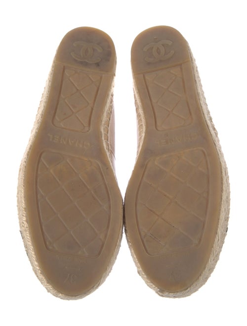 Chanel Interlocking CC Logo Leather Espadrilles