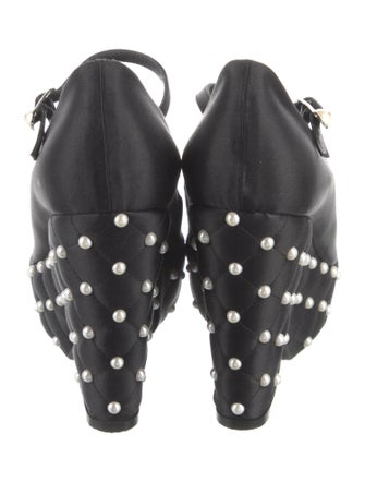 Chanel Interlocking CC Logo Satin Pumps