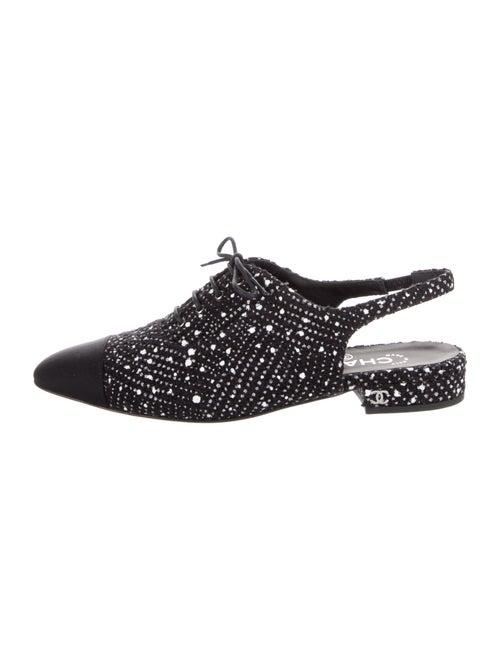 Chanel 2023 Interlocking CC Logo Slingback Flats