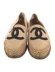 Chanel Interlocking CC Logo Leather Espadrilles