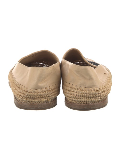 Chanel Interlocking CC Logo Leather Espadrilles