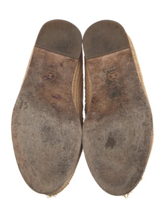 Chanel Interlocking CC Logo Leather Espadrilles