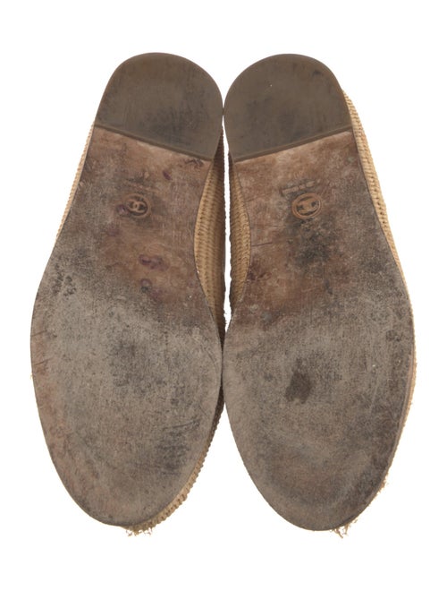 Chanel Interlocking CC Logo Leather Espadrilles