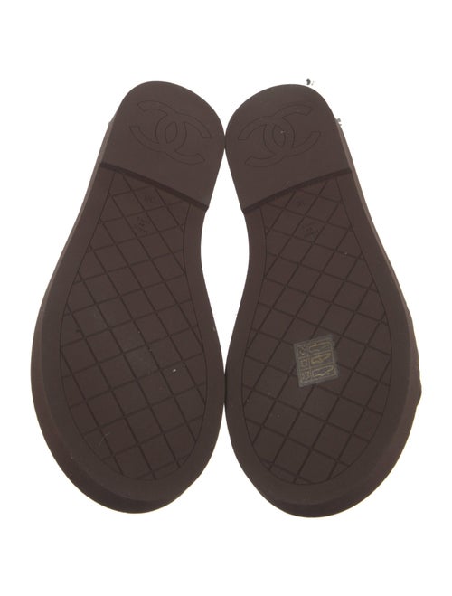 Chanel Interlocking CC Logo Leather Slides