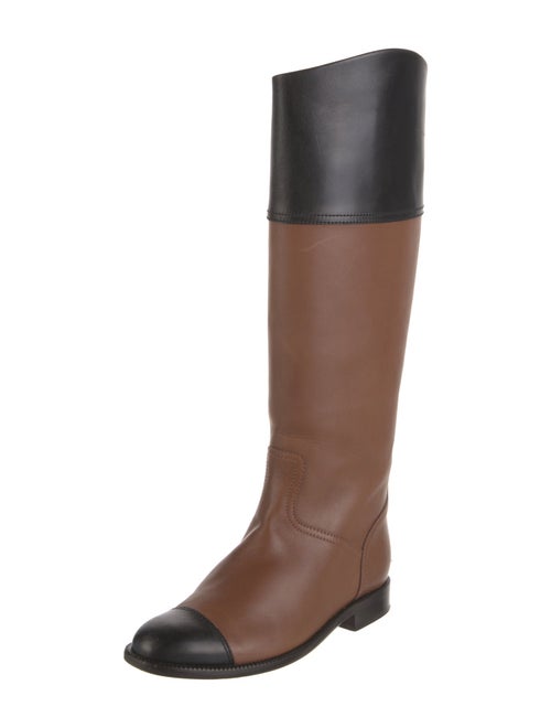Chanel 2010 Interlocking CC Logo Riding Boots