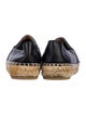 Chanel Interlocking CC Logo Leather Espadrilles