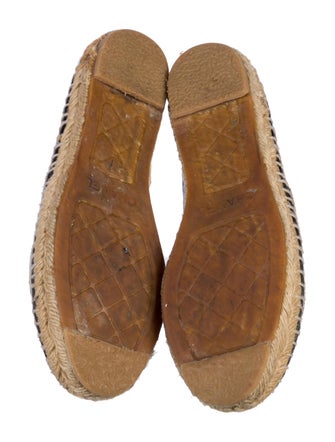 Chanel Interlocking CC Logo Leather Espadrilles