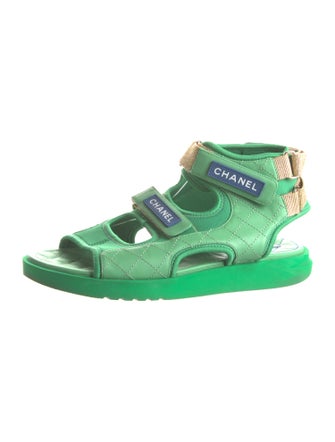 Chanel 2021 Interlocking CC Logo Gladiator Sandals