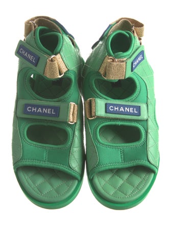 Chanel 2021 Interlocking CC Logo Gladiator Sandals