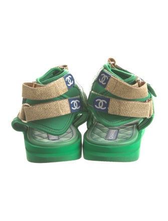 Chanel 2021 Interlocking CC Logo Gladiator Sandals