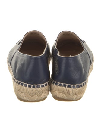 Chanel Interlocking CC Logo Leather Espadrilles