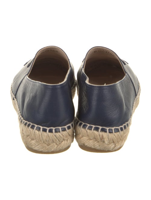 Chanel Interlocking CC Logo Leather Espadrilles