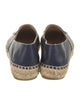 Chanel Interlocking CC Logo Leather Espadrilles