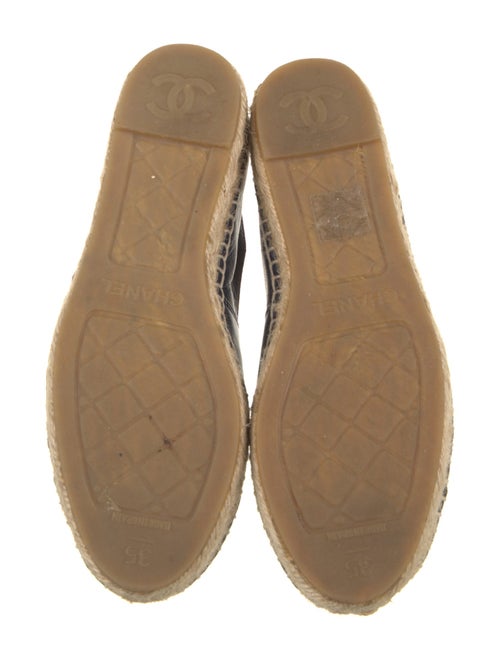 Chanel Interlocking CC Logo Leather Espadrilles