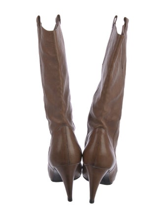 Chanel Interlocking CC Logo Leather Boots