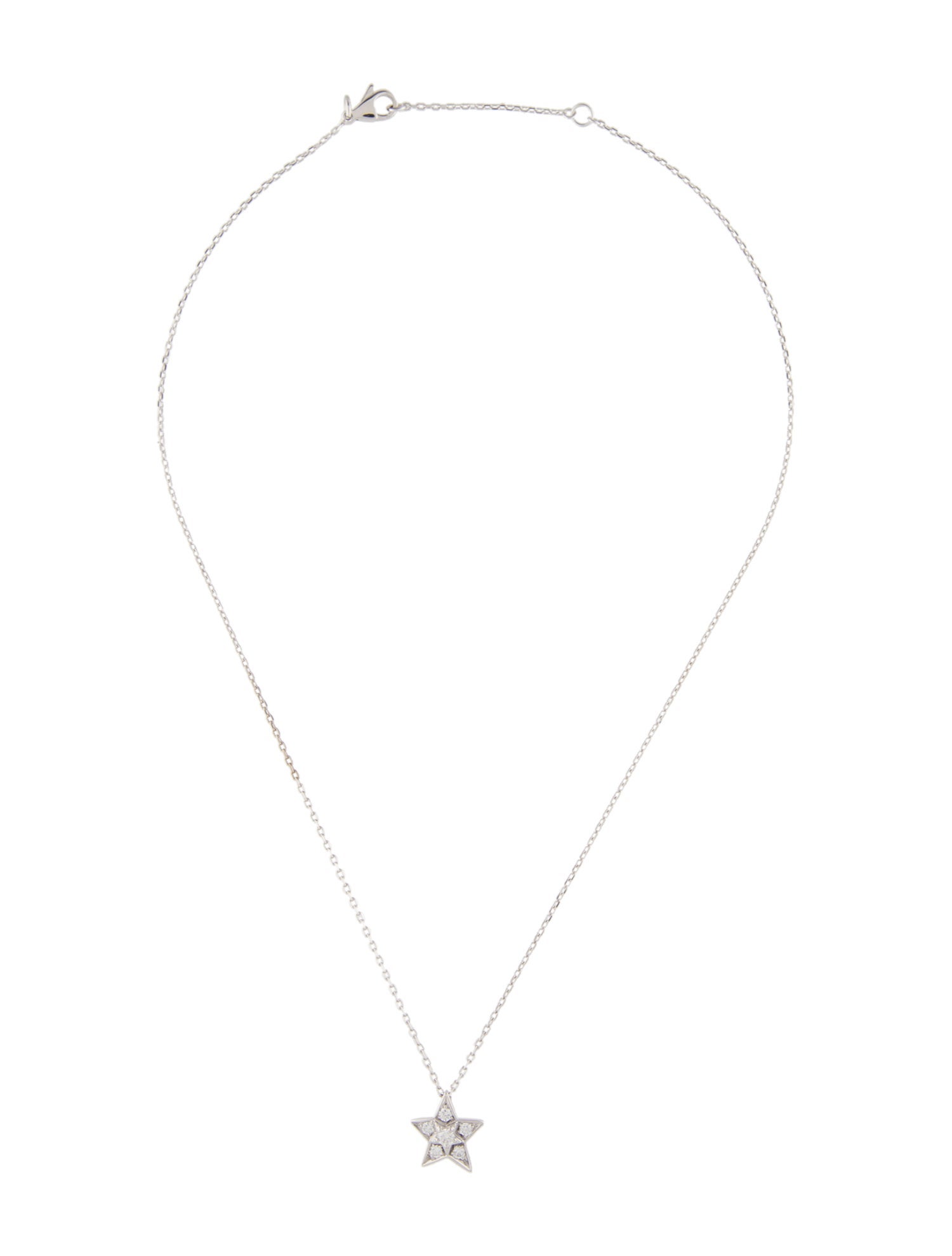 Chanel 18K Diamond Comète Geode Star Pendant Necklace