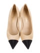 Chanel Interlocking CC Logo Suede Pumps