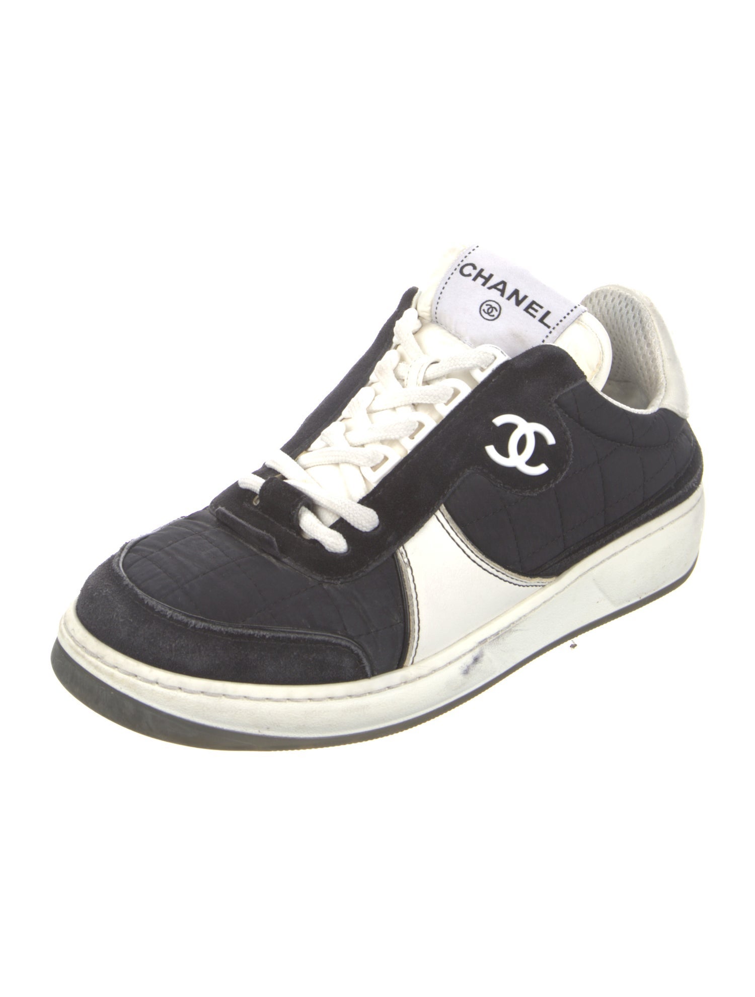 Chanel Interlocking CC Logo Nylon Sneakers