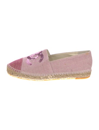 Chanel Interlocking CC Logo Canvas Espadrilles